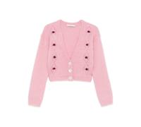 Alessandra Rich rose-embroidered button cardigan - Pink 40