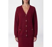 ALESSANDRA RICH V-Neck Virgin Wool Cardigan with Patch Pockets - Size: 40 - female
