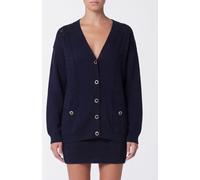 ALESSANDRA RICH V-Neck Virgin Wool Cardigan with Patch Pockets - Size: 40 - female