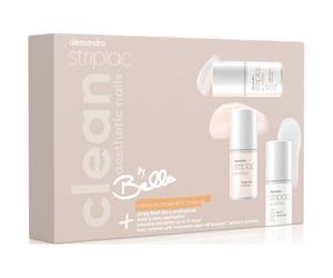 Alessandro Nails Striplac-UV-ColourClean aesthetic nails colour set French White Milky 6.5 ml + Beige Sand Shimmer 6.5 ml + Milky Touch Shimmer 6.5 ml