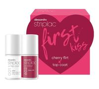 Alessandro Nails Striplac-UV-ColourSet First Kiss 602 Cherry Flirt 6.5 ml Limited Edition + 001 Top Coat Clear 6.5 ml