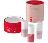 Alessandro Nails Striplac-UV-ColourStriplac Colour & Glow Set UV Colour Cashmere Cream 6,5 ml + UV Colour Rose Radiance 6,5 ml + Top Coat Rosé Winterglitter 6,5 ml