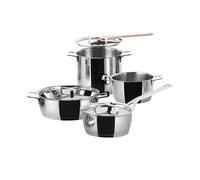 Alessi 9-Piece Pots and Pans Set, Silver