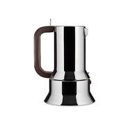 Alessi | 9090/M - Design Stovetop Coffee Maker, Stainless Steel, 10 Cups, Silver