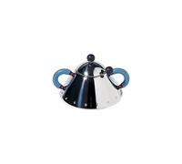 Alessi 9097 Sugar Bowl and Spoon in Stainless Steel, Blue