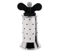 Alessi 9098 B Design Pepper Mill with Fins Stainless Steel and Thermoplastic Resin, Black