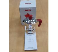 Alessi, Design Espresso Coffee Maker, Aluminium Body, Handle and Knob in Thermoplastic Resin, 1 Cup
