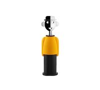 Alessi Alessandro M. AM23 YB - Corkscrew, Chrome Zamak, Yellow and Black | Table corkscrew designed by Alessandro Mendini, for uncorking bottles