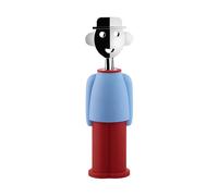 Alessi Alessandro M. AM23 LAZR - Design Corkscrew, in Thermoplastic Resin and Chrome-Plated Zamak, Blue and Red