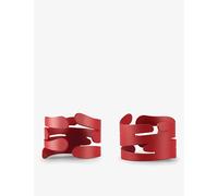 Alessi Alessi Bark Ring Steel Napkin Holders Set Of Two Nocolor