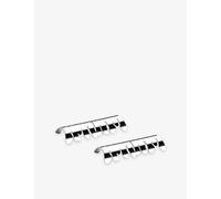 Alessi Alessi Bark Stainless-Steel Cutlery Holder Set Of Two Silver 1 Size