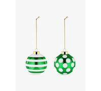 Alessi Delight Set 2 of Two Green Christmas Baubles