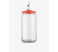 Alessi Alessi Lula Glass Dog Food Jar 27cm Orange Red