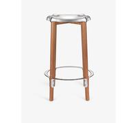 Alessi Alessi Phillippe Starck High Steel and Beechwood Stool 65cm Stainless Steel 1 Size
