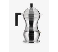 Alessi Pulcina MDL02/3BFM, Designer Espresso Coffee Maker, Handle and Knob in PA, in Cast Aluminum for Induction Hobs, 3 Cups, Black
