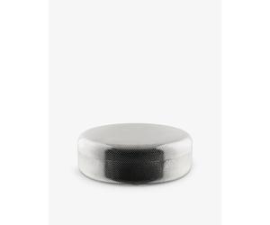 Alessi Alessi Textured Stainless-Steel Round Kitchen Box 28cm Nocolor