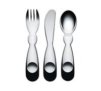 Alessi AM41S3 Alessini, Children Cutlery Set in 18/10 Stainless Steel. Spoon, Fork, Knife.