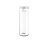 Alessi AMDR08 W Glass Gianni Jar A Little Man Holding On Tight Extra Large Kitchen Box with Hermetic Lid in Thermoplastic Resin, White, 2000 ml