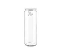 Alessi AMDR08 W Glass Gianni Jar A Little Man Holding On Tight Extra Large Kitchen Box with Hermetic Lid in Thermoplastic Resin, White, 2000 ml