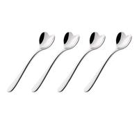 Alessi AMMI08/7 Big Love Set of Four Tea Spoons, 18/10 Stainless Steel, Steel