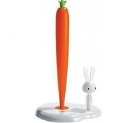 Alessi - ASG42 W - Bunny & Carrot, Kitchen roll holder, White Height 29.5cm