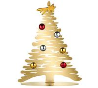 Alessi Bark Bg06/30 Gd-Design Christmas Ornament in Steel Aisi 430, Gold Plated with Magnets in Porcelain, One Size