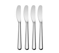 Alessi BG02/37S4 Amici Set of 4 Butter Knives, 18/10 Stainless Steel, Silver