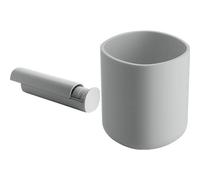 Alessi Birillo Cotton Pad Dispenser, White Toothbrush Holder, Stainless Steel, White, One size