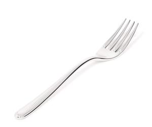 Alessi Caccia Table Fork 4 Prongs, Set of 6 (LCD01/2R4), Silver, L 19,8cm
