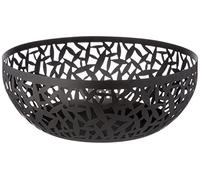Alessi Cactus - Perforated Centrepiece Fruit Bowl, Steel, 29 cm, Black | Centrepiece fruit bowl designed by Marta Sansoni, coloured with epoxy resin, for serving fruit at the table