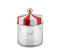 Alessi Circus MW30/75 - Design Food Storage Jar in Silkscreened Glass with Tinplate Lid, 75 cl