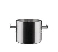 Alessi Convivio DC100/20 - Design Pot in Multiply, Suitable for Induction, Stainless Steel and PVD with Magnetic Steel Bottom, 20 cm, Mat