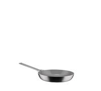 Alessi Convivio DC110/24 - Design Frying Pan in Multiply, Suitable for Induction, 8/10 Stainless Steel with PVD and Magnetic Steel Bottom, Ceramic Non-Stick Interior, Mat