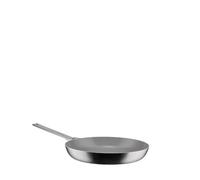Alessi Convivio DC110/28 - Design Frying Pan in Multiply, Suitable for Induction, 8/10 Stainless Steel with PVD and Magnetic Steel Bottom, Ceramic Non-Stick Interior, Mat