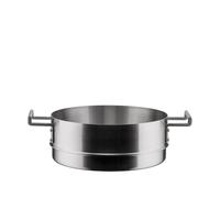 Alessi Convivio DC307 - Design Steamer Basket in 18/10 Stainless Steel, Handles in Steel with PVD Coating, Mat