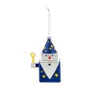 Alessi Cubomago GJ02 10 - Vintage Design Christmas Decoration, Depicting a Wizard, Hand-Decorated Blown Glass, Multi-Colour One-size