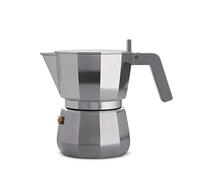 Alessi DC06/3 - Designer Espresso Coffee Maker, Cast Aluminium, 3 Cups, Grey, 15 cl