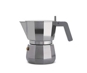 Alessi DC06/3 - Designer Espresso Coffee Maker, Cast Aluminium, 3 Cups, Grey, 15 cl
