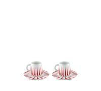 Alessi Delight coffee cups and saucers (set of two) - White OS