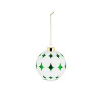 Alessi Delight diamond-print Christmas baubles (set of two) - White OS