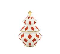 Alessi Delight NZ03, Christmas Sweet Container in Porcelain, Red, White and Gold