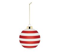 Alessi Delight NZ04 4, Christmas Tree Bauble, in Blown Glass, Diameter 9 cm, Red, White, Gold