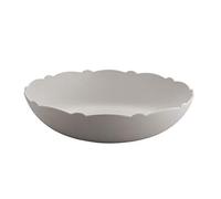 Alessi Dressed en Plein Air MW72 / 38 WG - Design Salad Bowl with Relief Decoration, Melamine, Light Gray