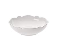 Alessi Dressed Porcelain Dessert Bowl with Relief Decoration, White - Set of 4