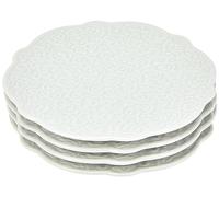 Alessi Dressed Porcelain Saucer for Mocha Cup with Relief Decoration, White