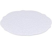 Alessi Dressed Porcelain Saucer for Tea Cup with Relief Decoration, White - Set of 4