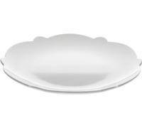 Alessi Dressed Porcelain Side Plate with Relief Decoration, White - Set of 4