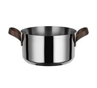 Alessi PU101/20 Edo Pu101/20-Design Casserole with Two, Handles in 18/10 Pvd Coating, Brown, Stainless Steel
