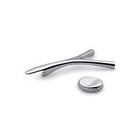 Alessi Virgula FGO06 Divina Bottle Opener 18/10 Stainless Steel Mirror Polished, Silver, 10.6 x 5.6 x 1.4 cm