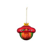 Alessi Hand Decorated Blown Design Wise Man Balthazar Christmas Bauble, Red, 11.5 x 11.5 x 10.8 cm